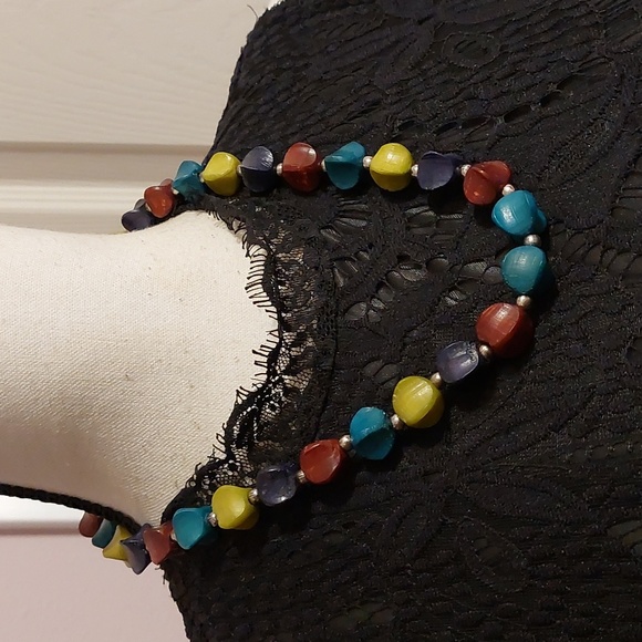 Vintage Multicolor Bead Necklace - Picture 2 of 5